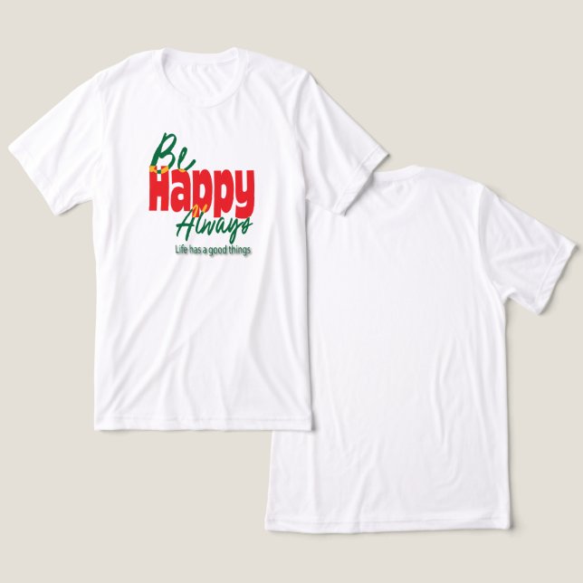 Motivational Life Is Good Typography Tee (Design Front & Back)