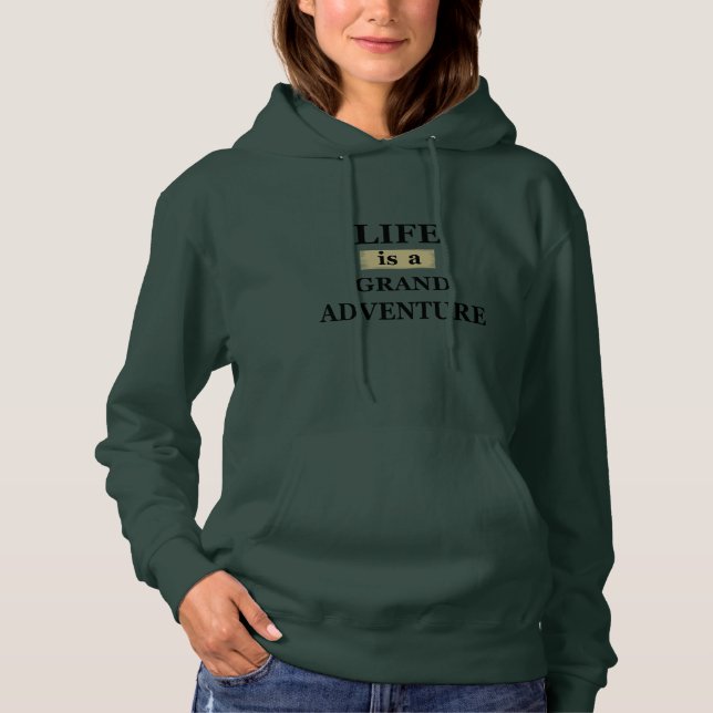 Motivational life quotes hoodie (Front)