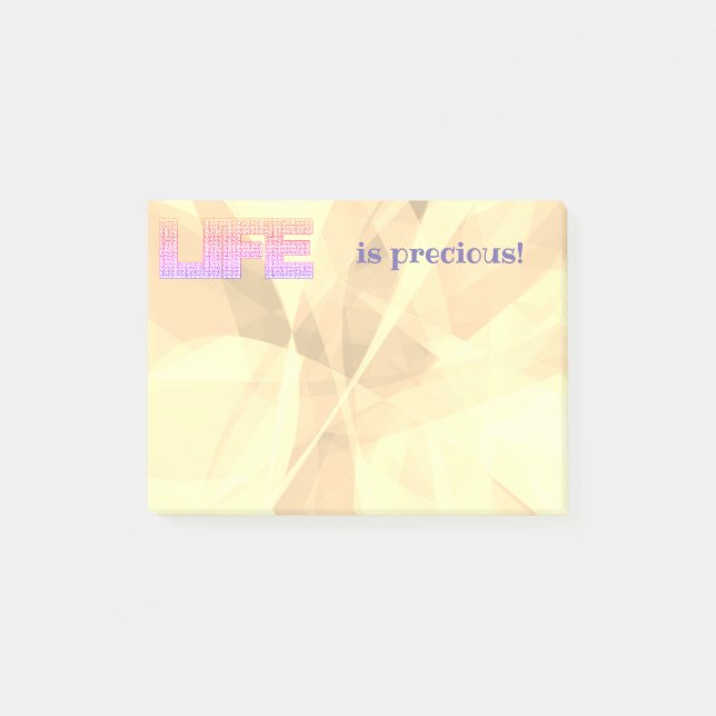Motivational Life Statement Quote Post-it Notes (Front)