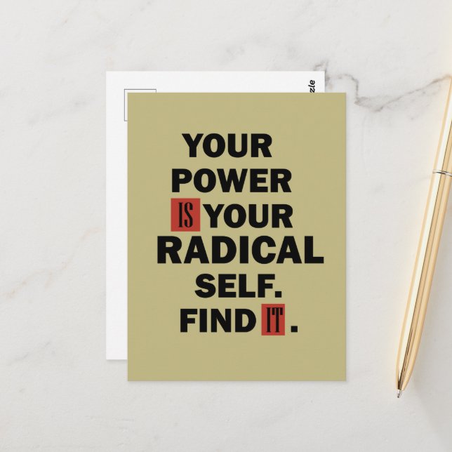 Motivational life success quotes postcard (Front/Back In Situ)