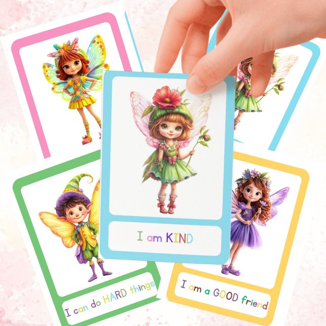 Motivational Lunch Box Notes kids Lunchbox cards (Motivational Lunch Box Notes kids Lunchbox cards - Four Fairy Affirmation Cards
)