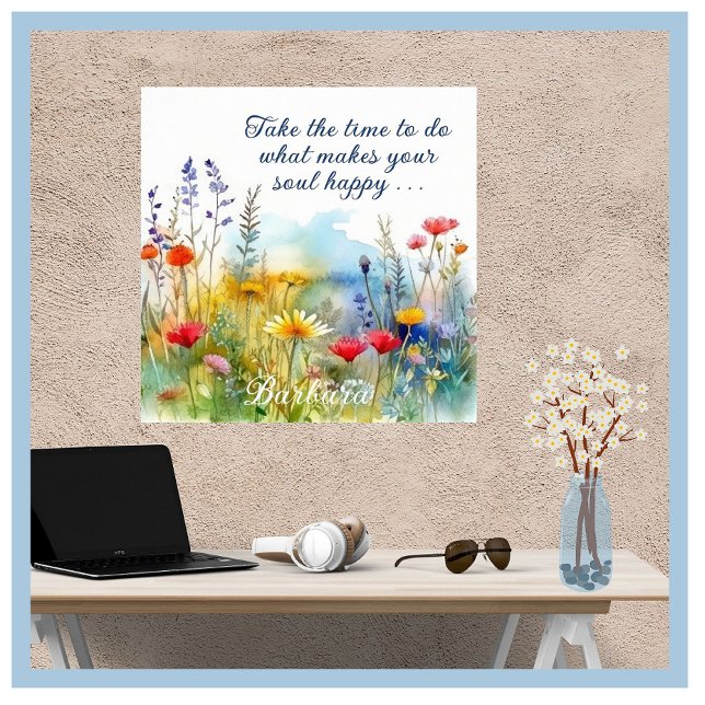 Motivational Make Your Soul Happy Personalised Poster (Creator Uploaded)