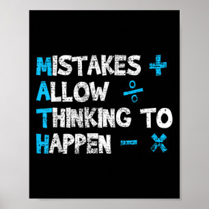 Motivational Math Quote For Everyone In Back To Sc Poster