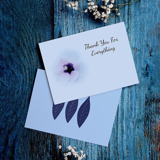 Motivational Message with Leaf Motifs Thank You Card (Creator Uploaded)