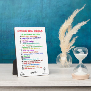 MOTIVATIONAL MINDSET PERSONALIZED PLAQUE