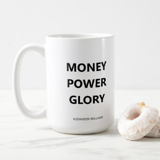 Motivational Minimalist Business Black and White Coffee Mug