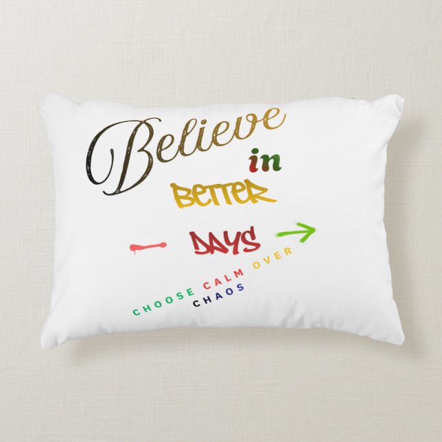 Motivational Minimalist Modern Text Design Decorative Cushion (Front)