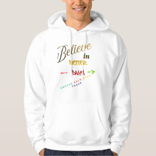 Motivational Minimalist Modern Text Design Hoodie
