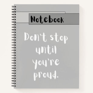 Motivational Minimalist Printable Spiral Notebook