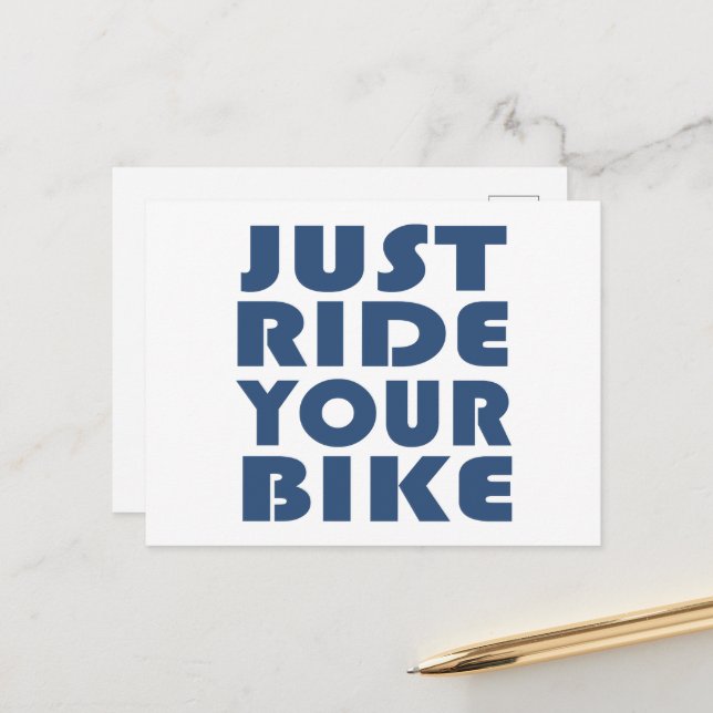 Motivational mountain bike quote postcard (Front/Back In Situ)