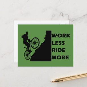 Motivational Mountain Biking - Funny Cycling Quote Holiday Postcard