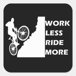Motivational Mountain Biking - Funny Cycling Quote Square Sticker