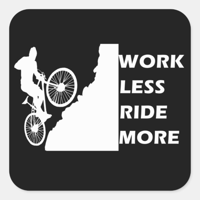Motivational Mountain Biking - Funny Cycling Quote Square Sticker (Front)