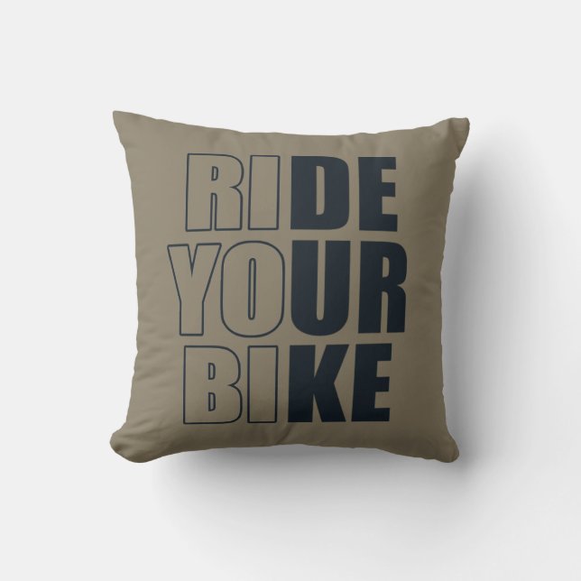 motivational mountain biking quote cushion (Front)