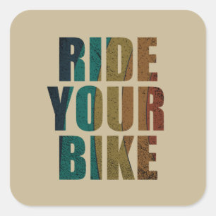 Motivational Mountain Biking Quote - Funny Cycling Square Sticker