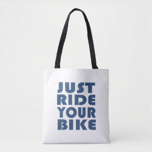 Motivational Mountain Biking Quote - Funny Cycling Tote Bag
