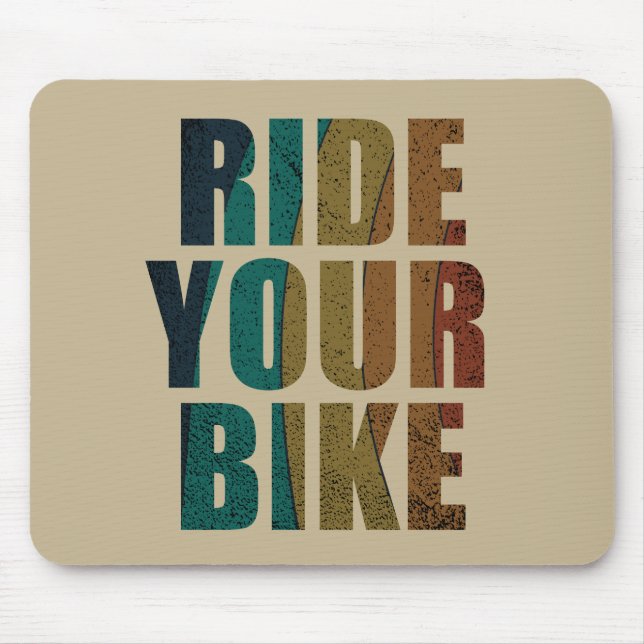 motivational mountain biking quote mouse pad (Front)