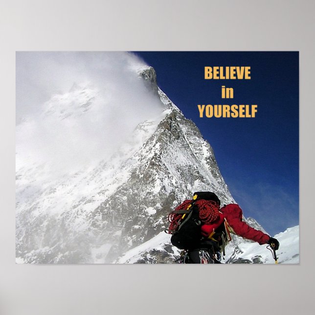 Motivational mountain climber poster (Front)