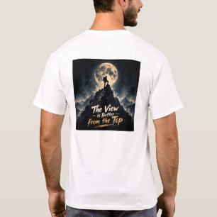 Motivational Mountain Climbing Moon T-Shirt