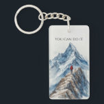 Motivational Mountain Key Ring<br><div class="desc">A very motivational,  and impactful keychain to remind you every day that you can do it. Contains generative content. Made by PaperCircus.</div>