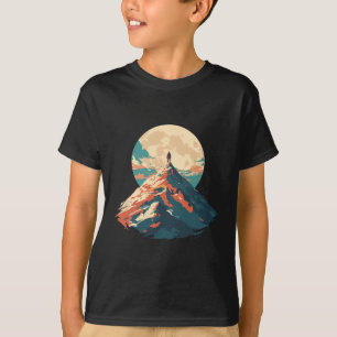 Motivational Mountain Peak Climbing Design - Natur T-Shirt