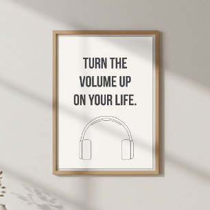 Motivational Music Quote. Positive Energy Poster
