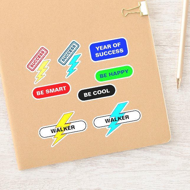 Motivational Name & Positive Affirmation Stickers (Notebook)