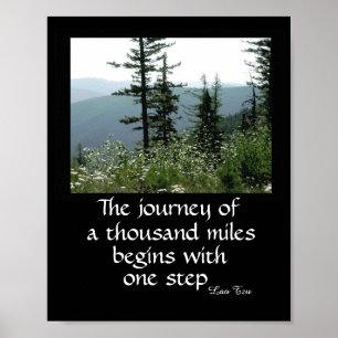 motivational nature poster zen quote the journey