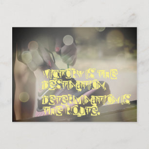Motivational Netball Picture With Slogan Postcard