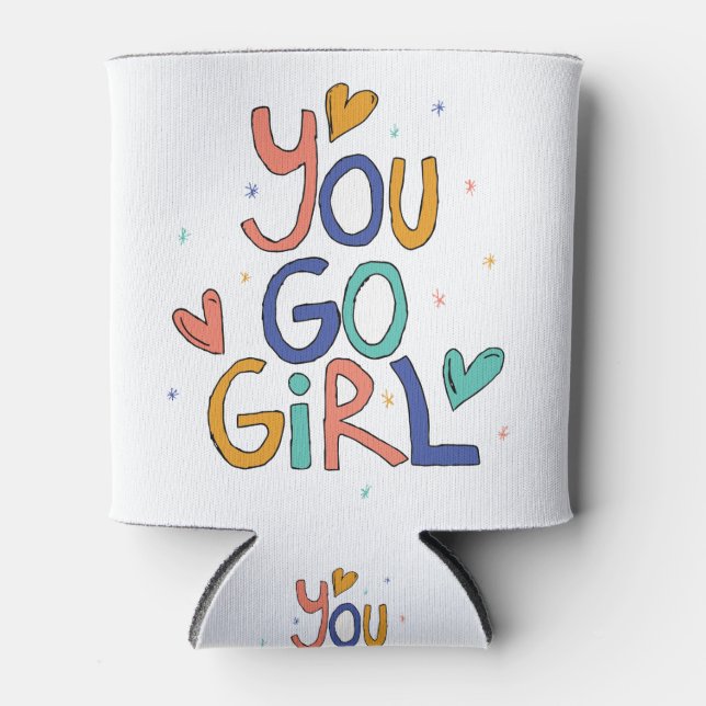 Motivational One Cool Girl You Go Girl Clipart Gir Can Cooler (Front)