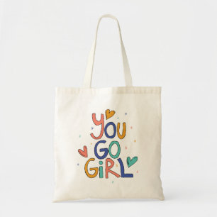 Motivational One Cool Girl You Go Girl Clipart Gir Tote Bag