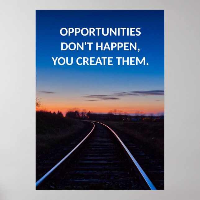 Motivational Opportunity Quote Poster (Front)