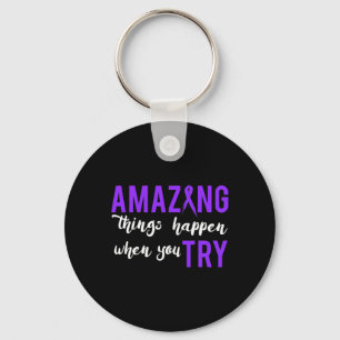 Motivational Pancreatic Cancer Awareness Gift For  Key Ring