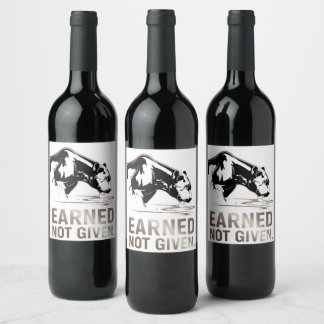 Motivational Panther Gym Qoute T-Shirt Wine Label