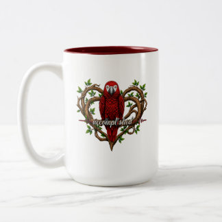 Motivational Parrot Mug- Accomplished Two-Tone Coffee Mug