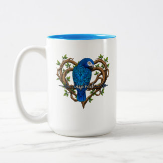 Motivational Parrot Mug- Inspired Two-Tone Coffee Mug