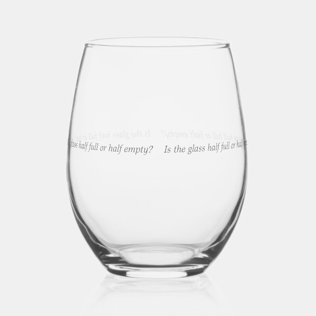 Motivational Personalised Glass Half Full or Empty (Back)
