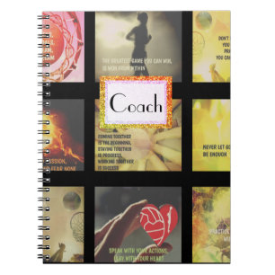 Motivational Pictures and Slogans Netball Theme Spiral Notebook