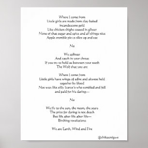 motivational poem for girls poster