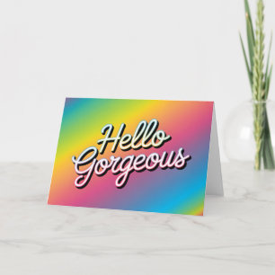 Motivational Pop Art: "Hello Gorgeous" Card