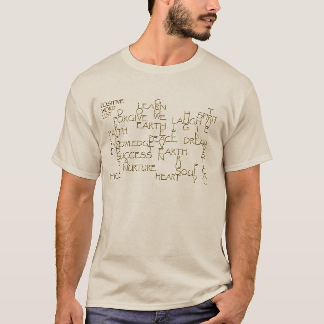 Motivational Positive Affirmation 3D-Text Shirt (Front)