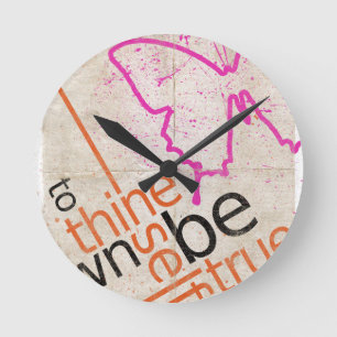 Motivational Poster Round Clock