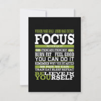 Motivational poster stay focused work hard GYM 