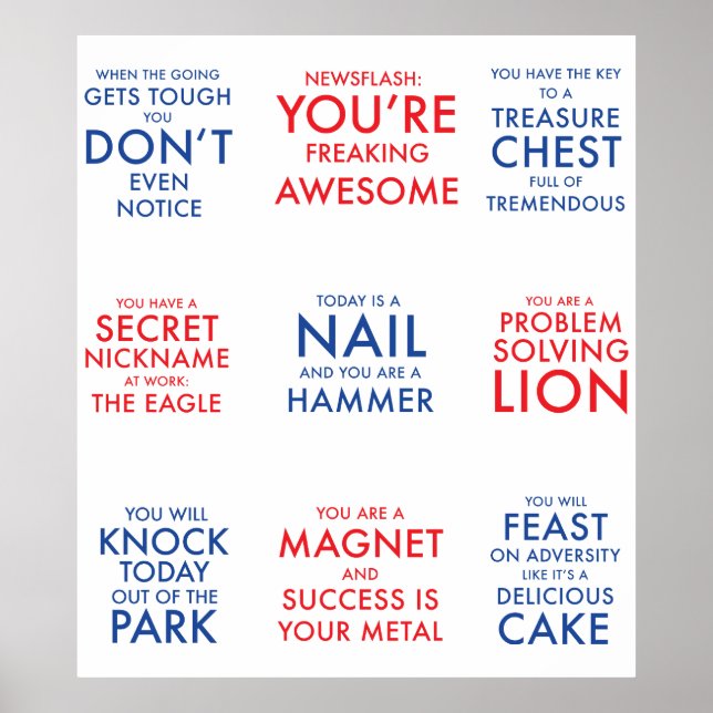 Motivational poster to inspire schmazingness (Front)