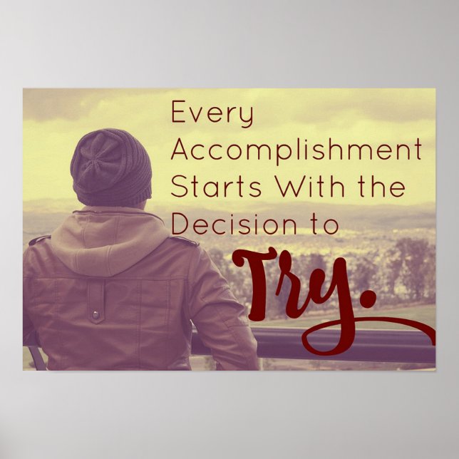 Motivational Poster to "Try" (Front)
