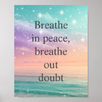 Motivational Poster with Starry Night Sky