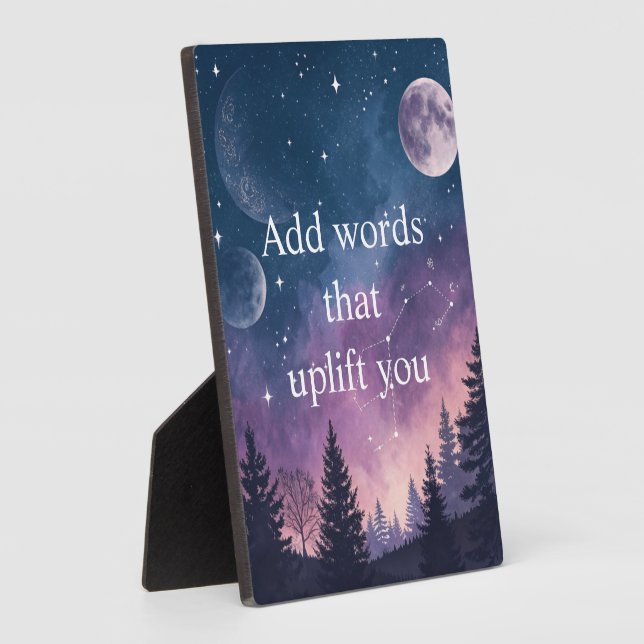 Motivational Poster with Starry Night Sky Plaque (Side)