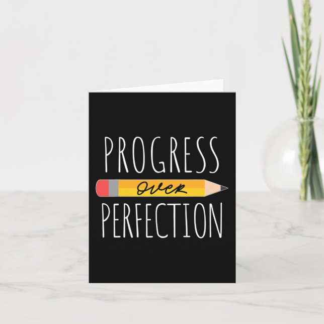 Motivational Progress Over Perfection back to Scho Card (Front)