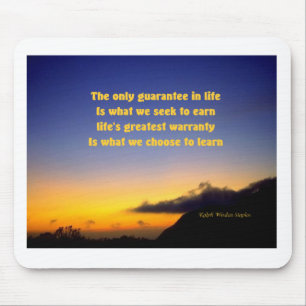Motivational quotation mouse pad