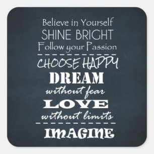 Motivational Quote Affirmations Square Sticker